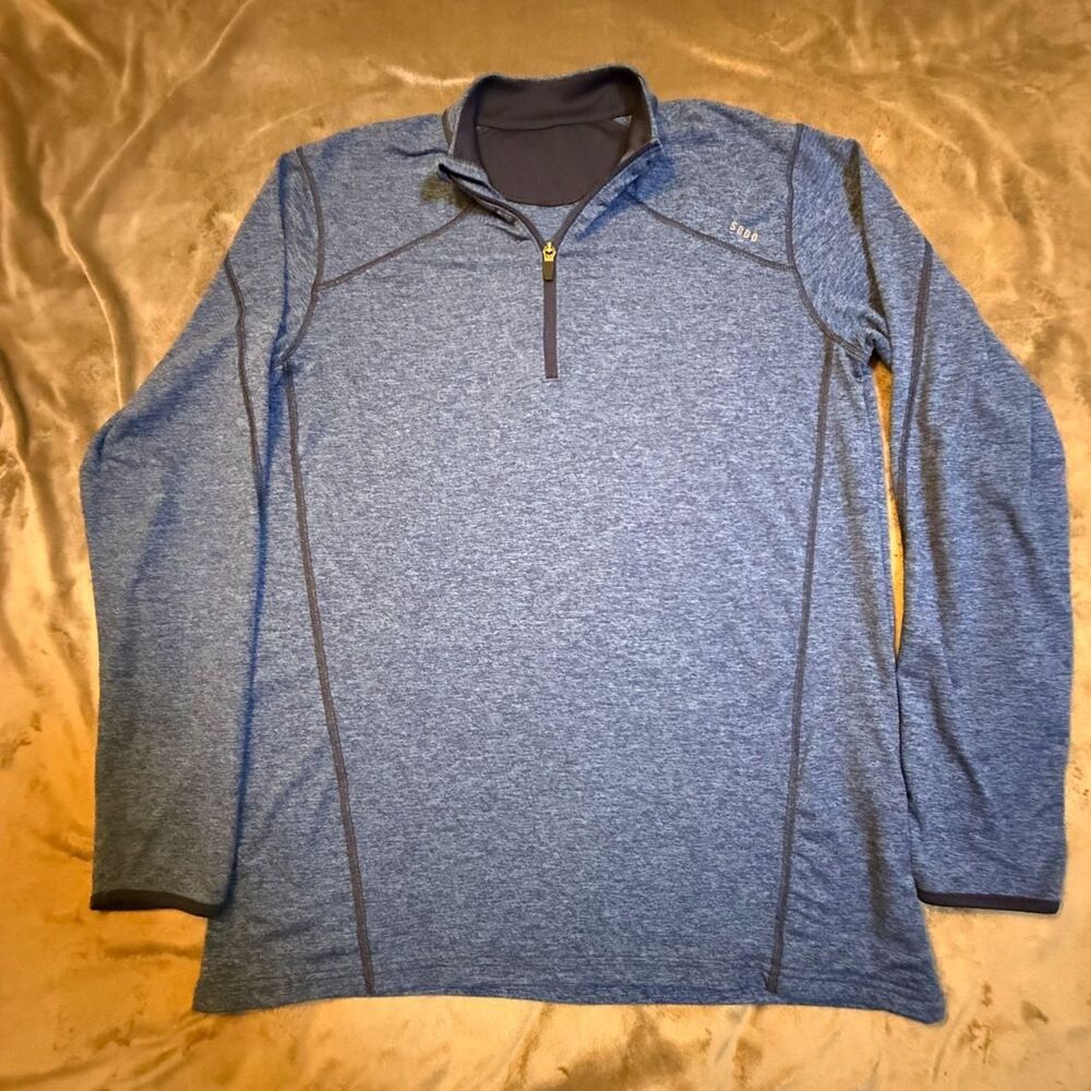 Sodo Apparel blue quarter zip pull over workout shirt - 0237